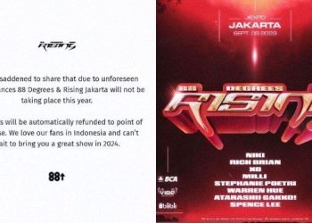 88 Degrees & Rising di Jakarta Batal Digelar