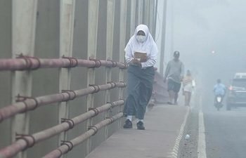 Kualitas udara Palembang Memburuk sekolah daring