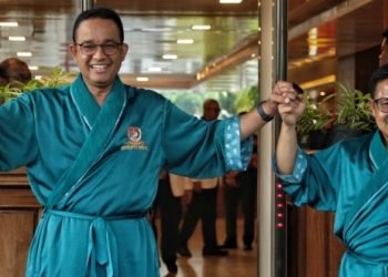 Anies dan Muhaimin di RSPAD Gatot Soebroto