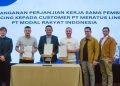 Mandiri menargetkan dapat menyalurkan pembiayaan kepada pelanggan Meratus Group senilai Rp 200 miliar