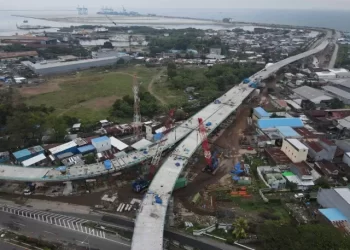 Jalan Akses Tol MNP ini dicatat merupakan bagian dari sistem jaringan jalan tol di Metropolitan Makassar yang kini sudah berjejaring sepanjang 25 km