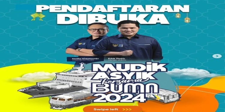 Pendaftaran dilakukan secara online melalui link bit.ly/MudikGratisBF2024 dengan menggugah beberapa dokumen yaitu Kartu Keluarga (KK), Kartu Tanda Penduduk (KTP) atau Kartu Identitas Anak (KIA), dan Surat Keterangan Tidak Mampu (SKTM) yang diinput dengan format pdf, jpg, atau png.