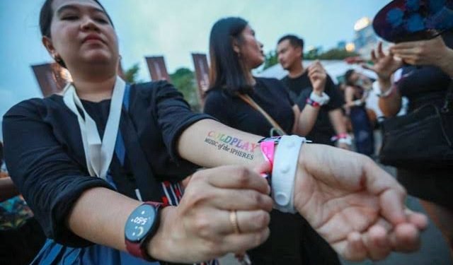 Indonesia Negara dengan Tingkat Pengembalian Xylobands Coldplay Terendah