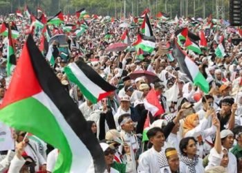 Massa Aksi Bela Palestina Desak Pemerintah Usir Dubes AS