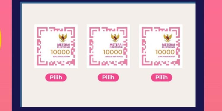 Ilustrasi Materai Elektronik