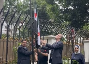 Kedubes Suriah di Jakarta Kibarkan Bendera Baru