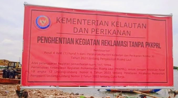 KKP Segel Pagar Laut Misterius di Bekasi