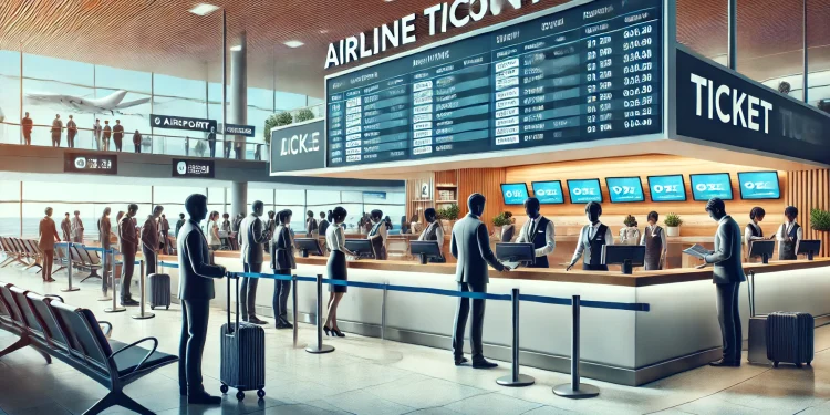 Ilustrasi loket tiket pesawat terbang