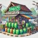 Ilustrasi warung menjual gas LPG