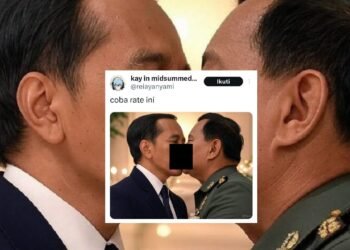 meme jokowi prabowo ciuman