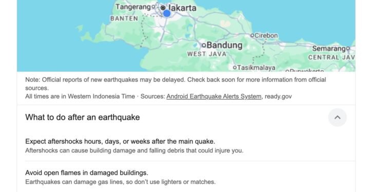 Bekasi Gempa 4,9 Magnitudo Terasa Hingga Jakarta