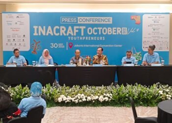 Susan Jumpa Pers Inacraft On October 2025 di JICC Senayan. (Rendy)