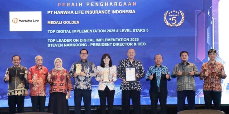 Transformasi Digital Konsisten, Hanwha Life Raih TOP Digital Awards 2025 Level Stars 5