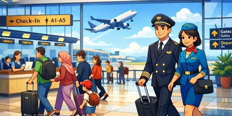 Ilustrasi Bandara dibuat ChatGPT