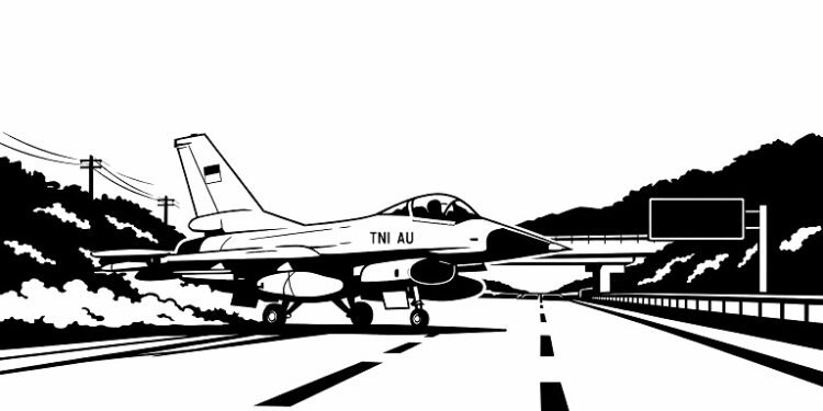 f16-super-tucano-mendarat-tol-trans-sumatera