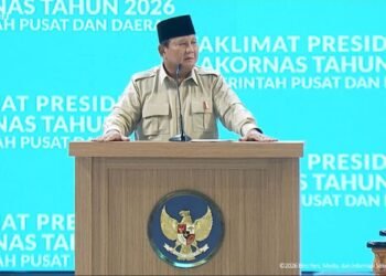 Presiden Prabowo pada Rakornas Pemerintah Pusat dan Daerah 2026 - Ist
