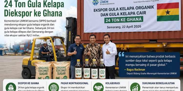 UMKM Tembus Afrika, 24 Ton Gula Kelapa Diekspor ke Ghana