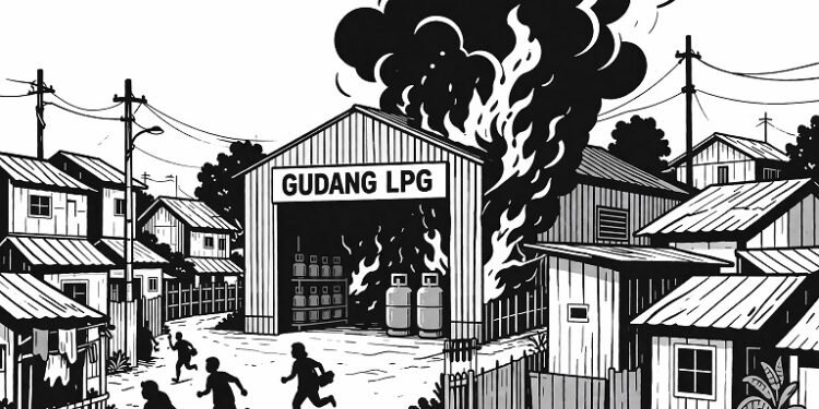 ledakan-gudang-elpiji-bekasi-terbakar