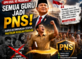 DPR Usul Prabowo Jadikan Seluruh Guru Berstatus PNS
