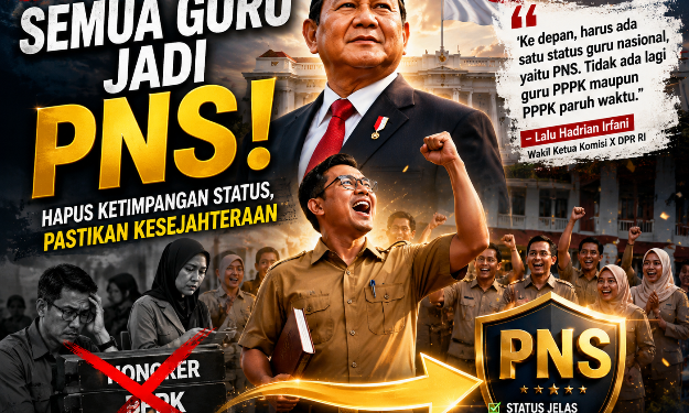 DPR Usul Prabowo Jadikan Seluruh Guru Berstatus PNS