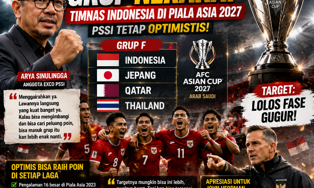 Timnas Indonesia Masuk Grup Neraka Piala Asia 2027, PSSI Tetap Optimistis
