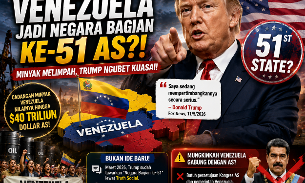 Trump Pertimbangkan Venezuela Jadi Negara Bagian ke-51 AS