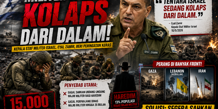 Kepala Staf Militer Israel Akui Pasukan Sedang “Kolaps dari Dalam”