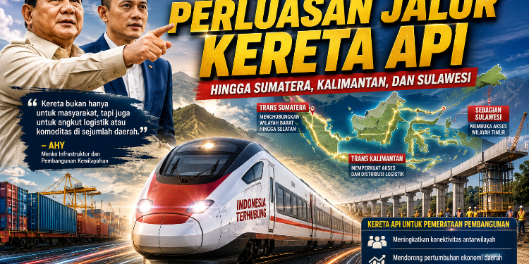 Pemerintah Siapkan Perluasan Jalur Kereta Api hingga Sumatera dan Kalimantan