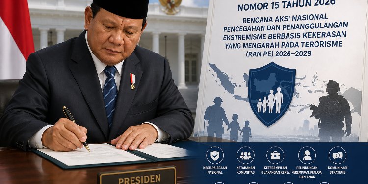 Prabowo Teken Perpres RAN PE 2026–2029, Perkuat Pencegahan Ekstremisme