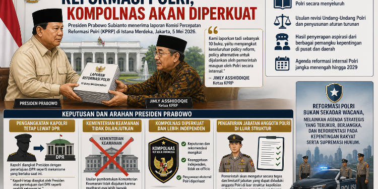 Prabowo Terima 10 Buku Reformasi Polri, Kompolnas Akan Diperkuat