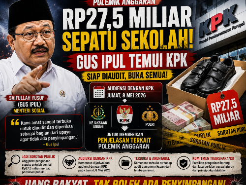 Mensos Gus Ipul Temui KPK Bahas Polemik Anggaran Sepatu Sekolah