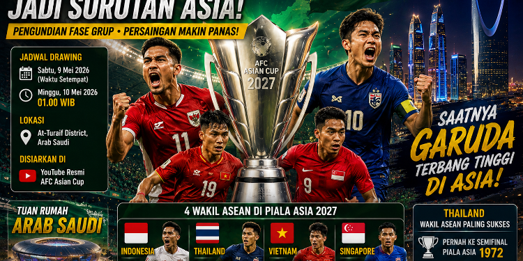 Drawing Piala Asia 2027 Digelar Besok, Indonesia dan ASEAN Jadi Sorotan
