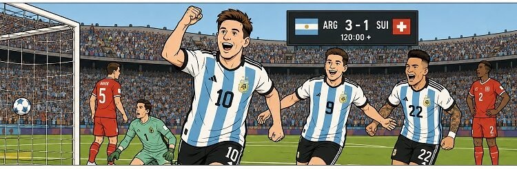 Argentina Tantang Inggris di Semifinal Piala Dunia 2026 usai Tekuk Swiss 3-1 Lewat Drama Extra Time